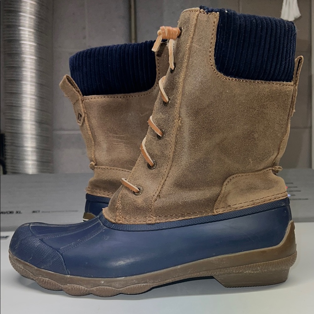 Sperry Blue and Brown Boots